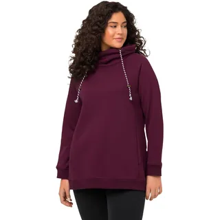 Ulla Popken Damen große Größen, Sweatshirt Dunkle Beere 42-44