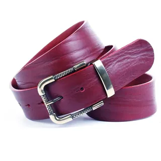 Anthoni Crown Damengürtel Leder rot 80