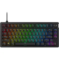 HyperX Alloy Rise 75 Mechanische Gaming-Tastatur, Netzwerk-Switches, Hot-Swap, 75% Format, austauschbares magnetisches Gehäuse, Schwarz (QWERTY)