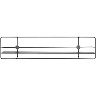 Wandboard , Schwarz , Metall , 90x22x14 cm , Wohnzimmer, Regale, Wandboards
