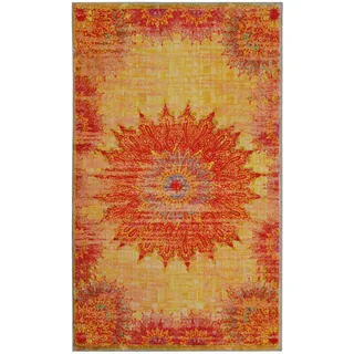 Wecon Home Badteppich , Gelb , Textil , orientalisch , rechteckig , 60x100 cm , Oeko-Tex® Standard 100 , Heimtextilien, Badtextilien, Badematten