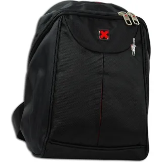 Travel N Meet Damen Herren Rucksack Sporttasche Polyester schwarz 26x12x31 ORD4200S - Schwarz