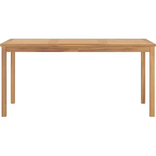 vidaXL Garten-Esstisch 160x80x77 cm Massivholz Teak - Braun