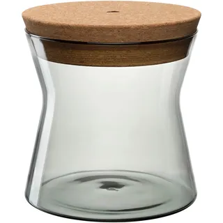 LEONARDO HOME FORMA X Dose • 1 Stück • Vorratsdose mit Korkdeckel • moderne Dose • luftdichter Behälter • stilvoll • Aufbewahrungsdose mit weiter Öffnung • elegante Optik • Höhe 16 cm • grau • 055235