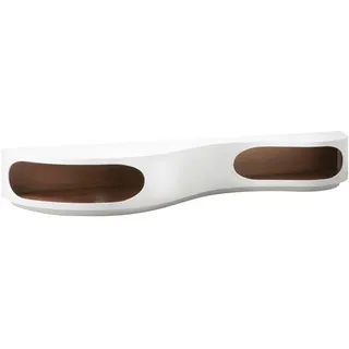 SalesFever Lowboard 200x50x30 cm Weiß/Walnuss Holz