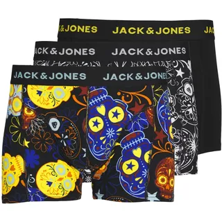 JACK & JONES Boxershorts »JACSUGAR SKULL Trunks 3 PACK. Noos (Packung, 3 St.), schwarz