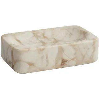 Aquanova Seifenschale , Beigebraun , Stein , Marmoroptik , 7x3.5x12 cm , Badaccessoires, Badaccessoires-Serien