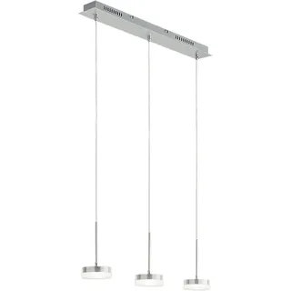 Fabas Luce Led-Hängeleuchte , Alufarben , Metall, Kunststoff , 8x200x65 cm , ISO 9001 , höhenverstellbar , Lampen & Leuchten, Leuchtenserien