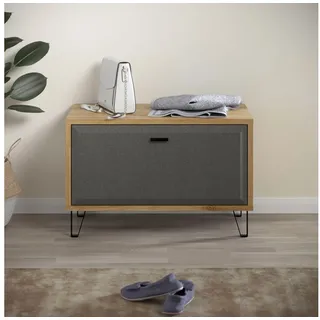 PLACES OF STYLE Sitzbank »Belva« 1 Stk. tlg. Flurbank mit einer Klappe - verstellbarer Boden - (B/T/H) 79/42/51 cm, grau
