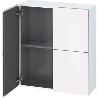 Duravit  L-Cube Halbhochschrank, 2 Türen, 700x243x800mm, LC116708585, Farbe: Weiß Hochglanz Lack