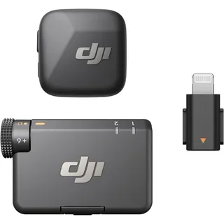 DJI Mic Mini (1 Sender + 1 Empfänger), Kabelloses Lavalier Mikrofon, Bluetooth OsmoAudio Mikrofon USB-C, Mini Mikrofon für Handy/Kamera, iPhone, Android, Vlog, YouTube
