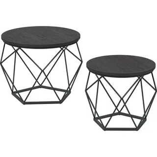 VASAGLE Couchtische-Set schwarz