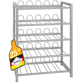 Haku-Möbel Weinregal 54 x 31 x 76 cm Silber