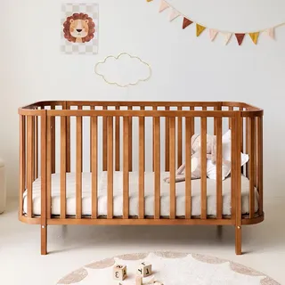 Petite Amélie MITWACHSENDES BABYBETT «COCOON» | 70 X 140 CM | WALNUSS 70x140-Cocoon-Walnut-Massivholz - Braun