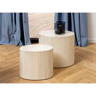 Actona GROUP »Mice, Anstelltisch, Sofatisch, TOPSELLER! 2er-set, Scandi-Stil« Couchtisch, Beistelltisch, OTTOs Choice, moderne ovale Form Set 2 st). in verschiedenen Farben, pflegeleicht, beige
