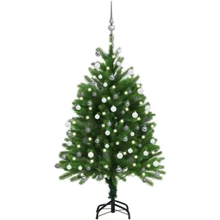Möbel Künstlicher Weihnachtsbaum mit Beleuchtung & Kugeln 120 cm Grün - Weihnachtsgirlanden 3077725 - Grün
