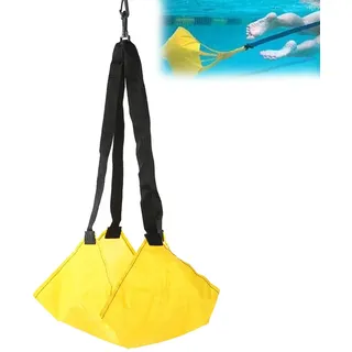 Cyrank Schwimmgurt für Pool, Schwimmtrainer, Schwimmgürtel Kinder, Schwimmtrainingsgürtel, Schwimmfallschirm Schwimmwiderstandsbänder Geschirr Schwimmwiderstand strainingsgeräte für Erwachsene Kinder