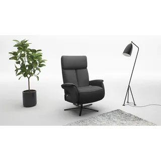 sit&more TV-Sessel Triple Seven Xtra large Federkern 86 x 113 x 86 cm schwarz mit Kopfteil- & Drehfunktion