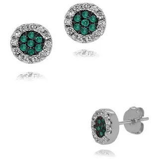 FIRETTI Ohrstecker Firetti grün 925 Silber 6,5mm