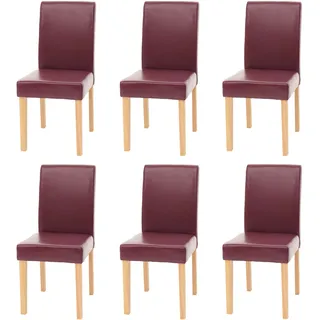 Mendler Esszimmerstuhl Littau Kunstleder rot 6er Set