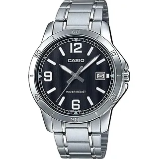Casio COLLECTION Herrenuhr Schwarz Silber (Ø 41,5 mm) - Silber, Dunkelblau