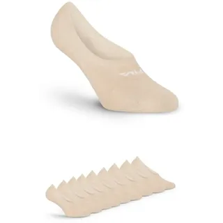 Füßlinge FILA "UNISEX GHOST SOCKS SILICONE HEEL INSIDE", Damen, Gr. 39-42, beige (306, sand), Baumwollmischung, normal, Socken Füßlinge, mit Logo-Schriftzug