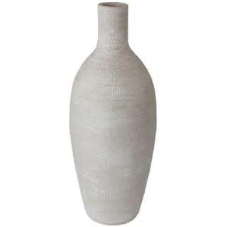 Bodenvase Tokio 50cm - Flaschenform, Creme grau, Keramik, Ø18cm CreaFlor Home