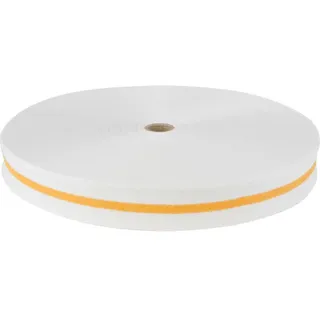 Sporti France 50m Kampfkunstgürtel - White / 1 Yellow Line - One Size