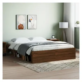 vidaXL Bettgestell Braun Eichen-Optik 140x200 cm