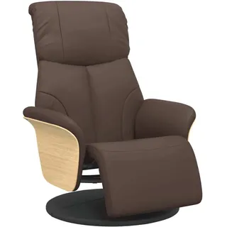 Relaxsessel mit Fußteil Braun Kunstleder - Braun