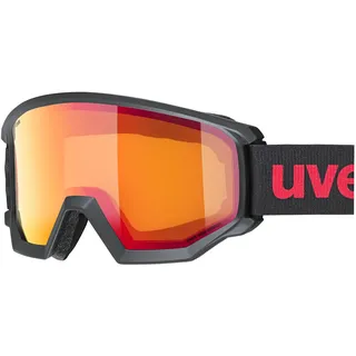 Uvex athletic FM - Skibrille für Damen und Herren - Filterkategorie 2 - beschlagfrei - black matt - one size