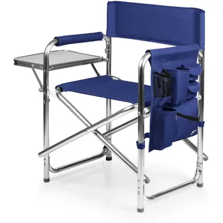 PICNIC TIME ONIVA - eine Marke - Sportstuhl mit Beistelltisch Strandkorb Campingstuhl für Erwachsene (Marineblau)