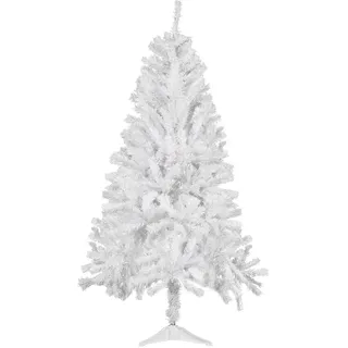CCLIFE Künstlicher Weihnachtsbaum Nordmanntanne, 120cm, 225 Astspitzen, Tannenbaum Klein, Spritzguss, Weiß, Cushhom