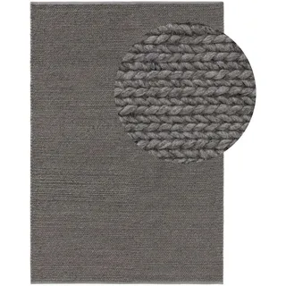 Kunstloft Wollteppich Uno Hellgrau 200x300 cm , Grau , Textil , Beton Optik , Rechteckig , 200x1 cm , Gots , pflegeleicht , Teppiche und Böden, Teppiche, Schafwollteppiche