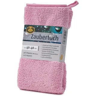 Gözze - Zaubertuch, Sehr saugstarkes Mikrofasertuch, 600 g/m2, Reinigungstuch für Bad, Küche und Auto, 40 x 40 cm - Altrosa