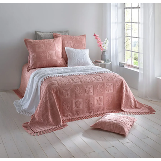 Tagesdecke PEREIRA DA CHUNA Gr. 5, rosa (rosé), B:210cm L:280cm, 100% Baumwolle, Tagesdecken, Tagesdecke