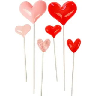Herzen am Stiel Deko Valentinstag 3St.