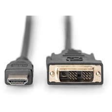 Bild AK-330300-030-S Anschlusskabel HDMI Stecker - DVI Stecker schwarz 3,0 m
