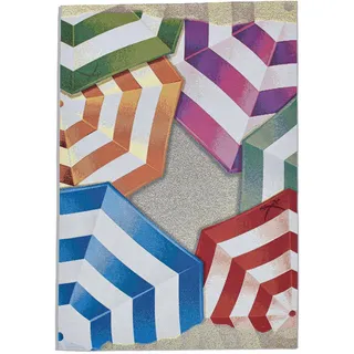 Sansibar Sylt Outdoorteppich Rantum Beach 130x190 cm , Multicolor , Textil , Wasser/Strand/Meer , Rechteckig , 130x190 cm , Oeko-Tex® , für Fußbodenheizung geeignet , Teppiche und Böden, Teppiche, Outdoorteppiche