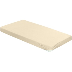 Bild Spannbettlaken »Jersey«, aus Baumwolle mit Elasthan für Matratzen bis 30 cm Höhe, Bettlaken, beige