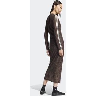 Maxikleid ADIDAS ORIGINALS "SCHLANGENPRINT" Gr. S, braun (earth strata, aurora coffee), Kleider, Damen, S, N-Gr, Obermaterial: 81% Polyester, 19% Elasthan, Maxikleid, Ein schmal geschnittenes Maxikleid mit eleganter Silhouette