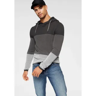 Bruno Banani Kapuzenpullover im trendigen Waffel-Look, grau
