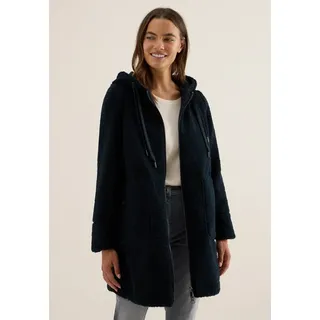 Cecil Teddy Mantel mit Kapuze dark navy blue S (38)