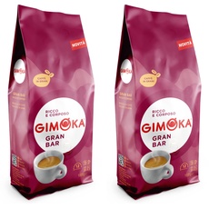 Gimoka - Ganze Kaffeebohnen - 2 Kg - Mischung GRAN BAR - Intensität 12 - Made In Italy - 2 Packungen À 1 Kg