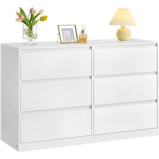 VASAGLE Kommode Kailyn 40 x 119,4 x 75 cm Weiß