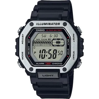 Casio Sportuhr ty566250, Digital, 100m wasserdicht, 47mm Gehäusebreite, rechteckig - Schwarz, Silber