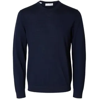 SELECTED HOMME Male Pullover mit Rundhalsausschnitt 100% Merinowoll