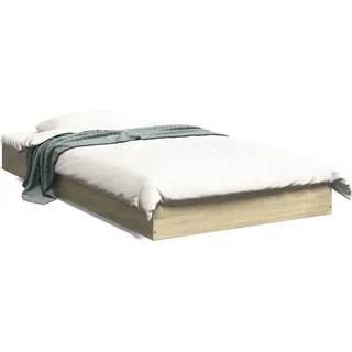 vidaXL Bettgestell ohne Matratze Sonoma-Eiche 100x200 cm Holzwerkstoff - Braun