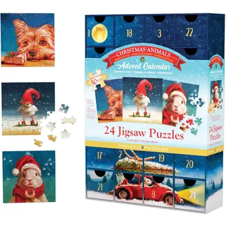 Eurographics Puzzle Adventkalender Weihnachtstiere 2023