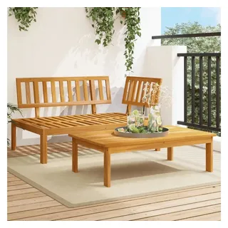 vidaXL 2-tlg. Garten-Sofagarnitur aus Paletten Massivholz Akazie